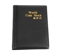 Fdit Album de Collecte d'argent, 10 Pages, Support de Collecte d'argent en PVC Transparent de Grande capacité avec 120 Poches pour Les Collectionneurs (Black)