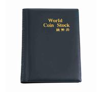 Fdit Album de Collecte d'argent, 10 Pages, Support de Collecte d'argent en PVC Transparent de Grande capacité avec 120 Poches pour Les Collectionneurs (Green)