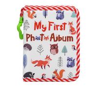 Fdit Album Photo de la Famille de bébé, Livre en Tissu Doux pour les Nouveau-nés pour les Enfants avec des Impressions Miroir et Animaux Tiennent 4x6 Photos de Première Année de