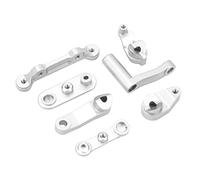 Fdit Aluminium Alloy Steering Bellcrank Set for 1/10 LOSI Rock Rey (Silver)