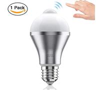 Fdit Ampoule à Détecteur de Mouvement, Ampoule LED 9 W E27 PIR avec Allumage Automatique, Détection à 120 Degrés de 13 Pieds, pour Intérieur et Extérieur, Maison, Garage, Escaliers,