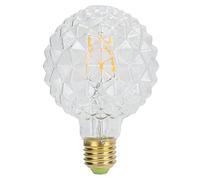 Fdit Ampoule LED Vintage, Lampe à Filament en Spirale, E27, G95, 4W, 360lm, Lumière Chaude, Salle à Manger, Salon, Chambre à Coucher, Salle de Bain (Transparent)