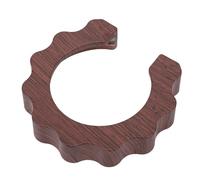Fdit Anneau Anti-brûlure pour Machine à café E61, Couvercle de Tête de Groupe ABS 58mm, Couleur Noyer, Protection Thermique Fiable pour les Amateurs de café, 1 unité