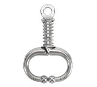 Fdit Anneau de Nez de Bétail sans Installation de Perçage, Anneau de Nez de Taureau Réglable en Acier Inoxydable pour Un Contrôle sécurisé, Comprend Un Boulon de Traction et Une Pince (Grande Taille)