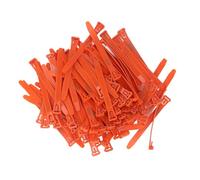 Fdit Anneaux de Jambe de Poulet Numérotés D'identification de Volaille pour Canards Poussins Gans, Jambes Réutilisables pour la Gestion et L'élevage Simples (Orange)