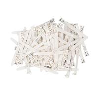 Fdit Anneaux de Jambe de Poulet Numérotés D'identification de Volaille pour Canards Poussins Gans, Jambes Réutilisables pour la Gestion et L'élevage Simples (White)