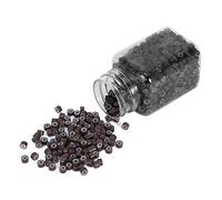 Fdit Anneaux D'Extension de Cheveux Pratiques 1000 Pcs/Bouteille Boucle 5 Mm Outils de Perles pour Extension de Cheveux Humains Anneaux de en Silicone pour les Stylistes et le Salon Utilisent 5