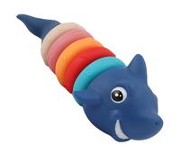 Fdit Anneaux Empilables en Forme de Poisson, Jouet pour Bébés, Anneaux Empilables en Plastique Souple pour le Développement Cognitif, pour les Jeux Intérieurs et Extérieurs