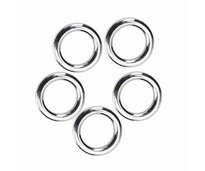 Fdit Anneaux Fendus de Pêche Haute Résistance en Acier Inoxydable pour Gros Poissons, Connecteurs D'appât 50 Pièces pour Les Amateurs de Pêche, 5 Tailles pour Une Utilisation Polyvalente (S)