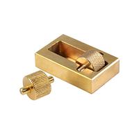 Fdit Applicateur de Teinture pour Bords en Cuir en Laiton, Ensemble de Rouleaux à Huile Réglables avec Rouleau nervuré Supplémentaire et Boîte de capacité de 3 Ml pour les Projets