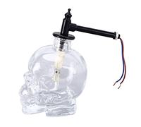 Fdit Applique Murale Vintage en Fer et Verre avec Tête de Mort, Lumière Industrielle en Cristal, pour Chambre à Coucher, Couloir, Lampe Montée Décorative