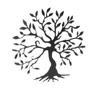 Fdit Art Mural Arbre de Vie en Métal, Plaque D'arbre Généalogique élégante pour Décoration Murale de Salon et de Chambre à Coucher