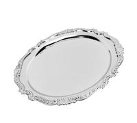 Fdit Assiette à Dessert, Plateau de Service en Acier Inoxydable de 32,5 Cm pour les Fêtes