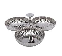 Fdit Assiette de Service en Acier Inoxydable 304, Petit Plat à Dessert, Assiette Lavable au Lave-vaisselle pour Cuisine, Camping en Plein Air, Pique-nique, Barbecue, 3,9 Pouces de