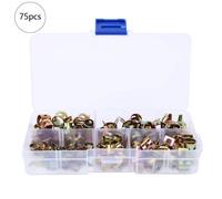Fdit attache de tuyau 75 pièces collier de serrage 6mm / 7mm / 8mm / 9mm / 10mm pinces de tuyau à ressort Kit d'assortiment de
