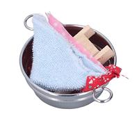 Fdit Baignoire Exquise pour Maison de Poupée 1:12 avec Poignée et Planche à Laver, Excellent Accessoire pour la Scène de Maison de Poupée, Matériau Sûr pour Que Les Enfants Puissent