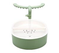 Fdit Bain D'oiseau Automatique, Tuyau de Pluie en Forme de U, avec Vanne de Débit Réglable et Perchoir en PP pour Douche de Perruche