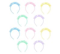 Fdit Bandeaux de Fête Bandeau D'Anniversaire, 10 Pièces Bandeaux de Fête Joyeux Anniversaire en 5 Couleurs avec Dents de Fixation, Fabrication Soignée pour les Enfants