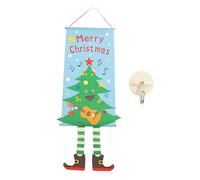 Fdit Banner Suspendu de Noël Drapeau de Noël Ornement D'arbre de Noël et Décoration Murale en Tissu pour la Maison D'école de Bureau à Domicile avec une Décoration de Vacances