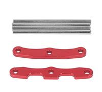 Fdit Barre de connexion radiocommandée, course stable, tiges de connexion de rechange en alliage d'aluminium résistant à l'usure avant et arrière pour voitures RC 1/10 (rouge)