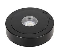 Fdit Base D'Affichage Rotative à LED Noire, Présentoir Circulaire à 360 Degrés des Années 80 avec Lumière LED Brillante, fabriqué en Cristal ABS Solide, Affichage D'objets