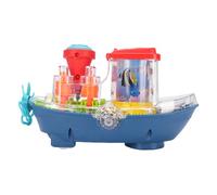 Fdit Bateau Transparent Universel avec Musique pour Enfants, Matériau ABS Sûr, Idée Idéale pour Noël