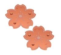 Fdit Bath d'oiseaux en Cuivre Pur pour l'eau Propre, Utilisation Tout au Long de L'année, 2 Pièces pour Les Amateurs de Jardin (Modèle C)