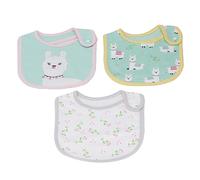 Fdit Bavoirs avec Fermeture à Pression Bavoirs en Coton Imprimés Mignons 3 Pièces pour les Nouveau-nés et les Tout-petits (#13)