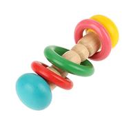 Fdit Bébé Hochet en bois qui enclenche les jouets éducatifs musicaux Infantiles précoces (Three-Rattle Type)