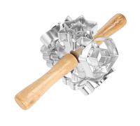 Fdit beignet, Moule de Cuisson en Alliage D'aluminium avec Poignées en Bois pour un Démoulage Facile, Pâtissier Multi-formes pour Gâteaux à Beignets, Outil de Cuisine Domestique et de (Type 1)