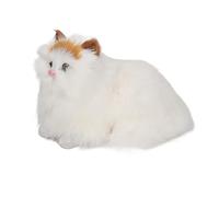 Fdit Belle Poupée de Chat en Peluche Simulée avec Les Yeux Ouverts pour Le Matériau en Peluche en Cuir Animal