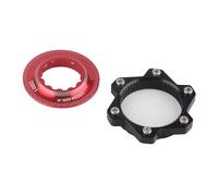 Fdit Block BremsCenter D'adaptateurs de 6 Boulons de Longue Livre pour Le Freinage Stable pour Les Cyclistes Cyclistes en Alliage en Aluminium (Rouge et Noir)