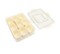 Fdit Boîte à Collations, Plateau de Service divisé Transparent avec Poignée de Couvercle pour Fruits, Noix, Collations, Organisateur à 9 Compartiments pour Fête, Matériau PET