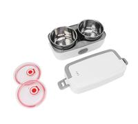 Fdit Boîte à Déjeuner électrique, Chauffe-plats Portable à Chauffage Rapide de 70 W avec Récipient en Acier Inoxydable 304 Anti-fuite, pour Voiture, Camion, Maison, Bureau (Prise UE)