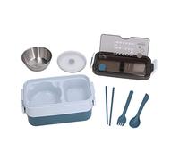 Fdit Boîte à Déjeuner en Acier Inoxydable, Boîte à Isolée Empilable à Deux Couches avec Joint Anti-déversement, Garde les Aliments au Chaud, (Modèle inox + bol à soupe 200ml inox 304)