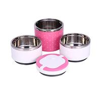 Fdit Boîte à déjeuner isotherme en acier inoxydable rose - 1200 ml - Emballage multiple socialme-eu