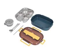 Fdit Boîte à Déjeuner Multifonctionnelle à Grille, Boîte à Déjeuner Isolée avec évent de Placard, à pour employé de Bureau, étudiant, Cantine pour Enfants pour L'école, Acier Inoxydable 316 et