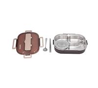 Fdit Boîte à Déjeuner Multifonctionnelle à Grille, Boîte à Déjeuner Isolée avec évent de Placard, à pour employé de Bureau, étudiant, Cantine pour Enfants pour L'école, Acier Inoxydable 316 et