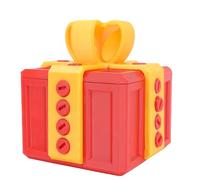 Fdit Boîte Cadeau Amusante Imprimée en 3D pour Noël, Anniversaire, Vacances, Boîte à Vis pour Farceurs, Solution de Rangement Fantaisie pour Décorations, Jouets, Fournitures de Bureau (Rouge avec de