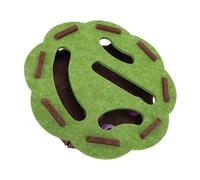 Fdit Boîte de Classement Interactive à Griffes de Chat, Labyrinthe à Gratter avec Surface en Feutre pour Un Soin Naturel des Ongles et Un Enrichissement Mental, Jouet (Rond (Vert Marron) Diamètre