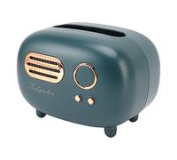 Fdit Boîte de Couverture de Mouchoirs en Forme de Radio Rétro, Grande Ouverture, Fabrication Soignée pour Salon, Salle de Bains, Voiture, Hôtel Haut de Gamme (GREEN)