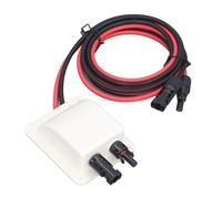 Fdit Boîte de Glande à Double Câble Solaire, IP67 Boîtier à L'épreuve de l'eau avec 2M 10AWG RELLET RORD pour RV ROIT BATAL Yacht Camping Solar Pannel