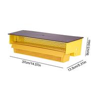 Fdit Boîte de Pollen D'apiculture, Boîte de Capteur de Pollen Jaune, Bac à Collecteur de Pollen en Plastique ventilé Amovible pour L'industrie de L'apiculture