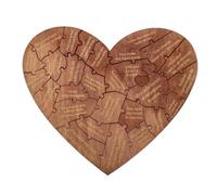 Fdit Boîte de Puzzle d'amour en Bois, Puzzle en Forme de Cœur de 28 Pièces avec Raisons Gravées Je t'aime, Cadeau d'anniversaire Romantique pour Les Couples, Mari, Femme, Petite