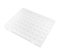 Fdit Boîte de Rangement Compacte en Plastique Transparent en Plastique avec Grilles Réglables, Organisateur élégant pour Boucles D'oreilles, Colliers, Maquillage, Matériau