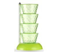 Fdit Boîte de Rangement D'assaisonnement en Plastique, Grande capacité, Récipient à épices Rotatif à 360 ° pour un Usage Familial (4ème étage vert)