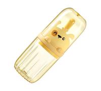 Fdit Boîte de Rangement de Dentifrice pour Brosse à Dents, Porte-Brosse à Dents Portable pour Couples de Voyage avec Tasse de Bain de Bouche, pour étudiants en Voyage d'affaires (Jaune Transparent)