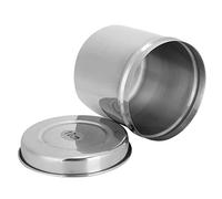 Fdit Boîte de Rangement en Acier Inoxydable avec Couvercle pour Coton-Tige, Q-Tips et Rondes de Coton - Maison ou Hôpital