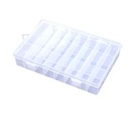 Fdit Boîte de Rangement en Plastique Transparente, Organisateur Multi-compartiments, Conteneur de Petits Objets avec Séparateurs Réglables pour Bijoux, Perles, écrous, Boulons (plastique 3)