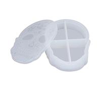 Fdit Boîte de Rangement en Résine, Moule en Silicone, Plateau avec Couvercle, Moule de Moulage époxy pour Organisateur de Bijoux, Support de Bague, Boucle D'oreille, Récipient